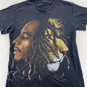 Reggae Legend Shirt Mens S Black Rasta Lion Zion Rootswear 2006 Bob Marley